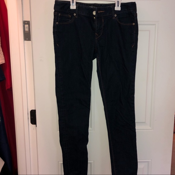 Express dark navy skinny jeans size 8